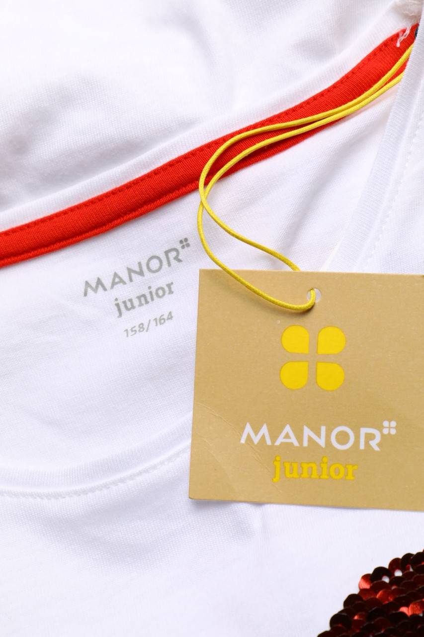 Carou MANOR Junior Knoten-T-Shirt Mit Wende-Pailletten
