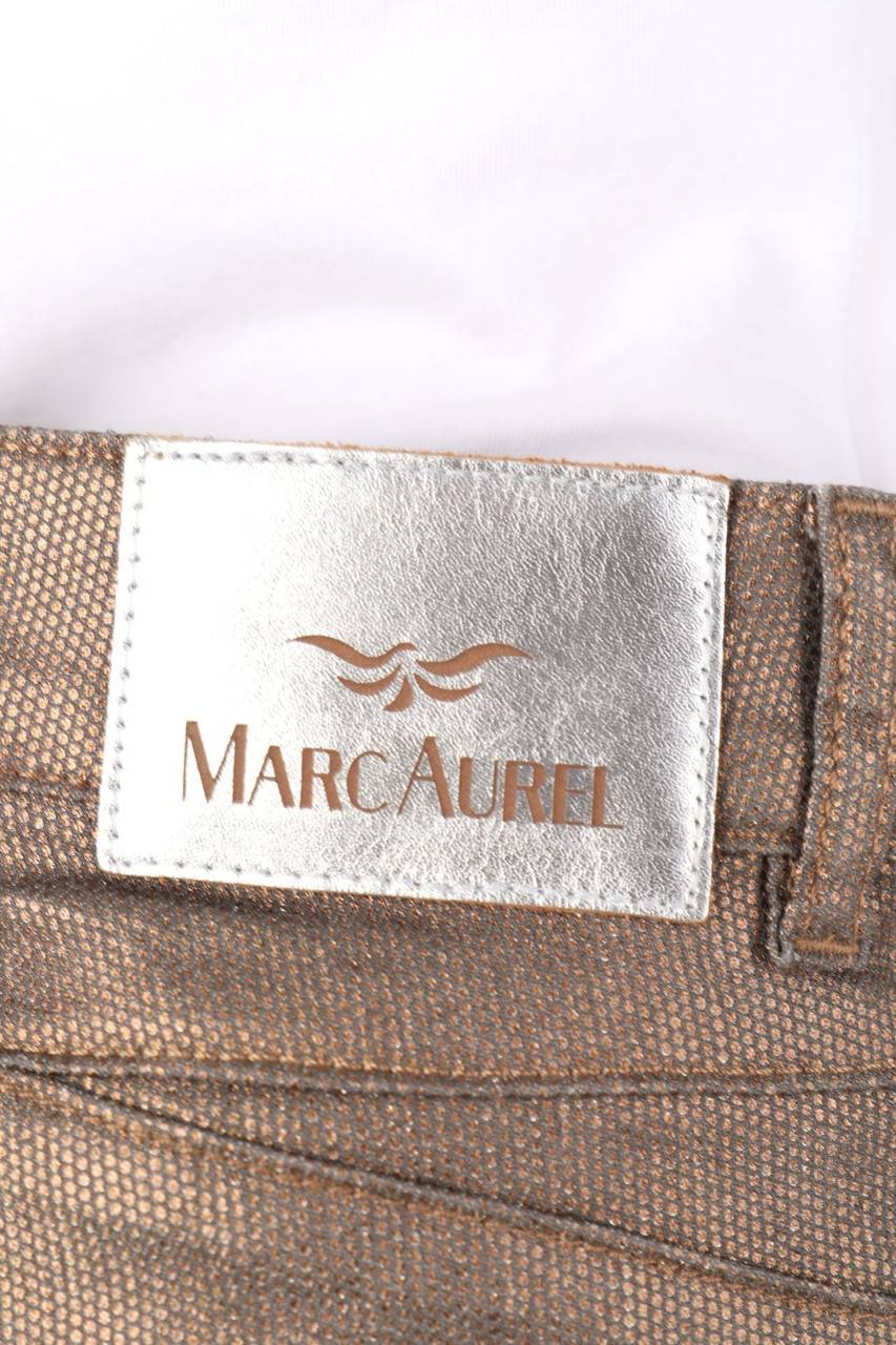 Carou MARC AUREL Coated Skinny-Jeans Mit Metallic-Effekt