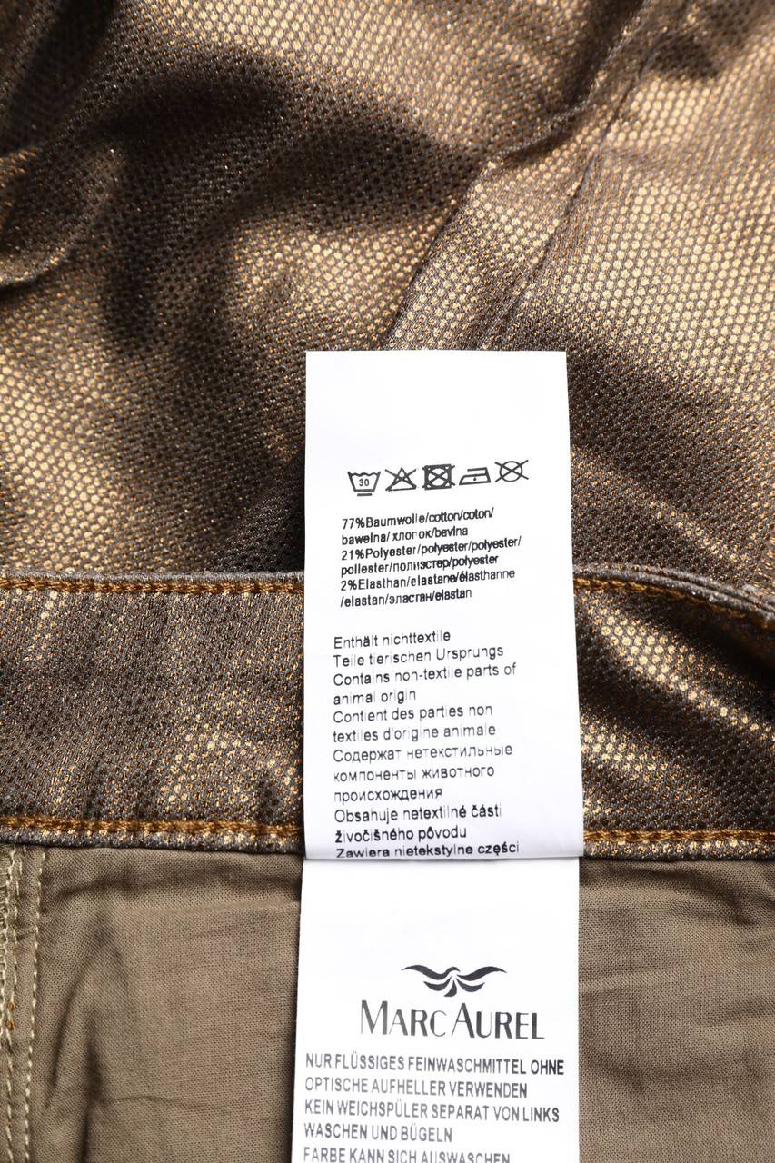 Carou MARC AUREL Coated Skinny-Jeans Mit Metallic-Effekt