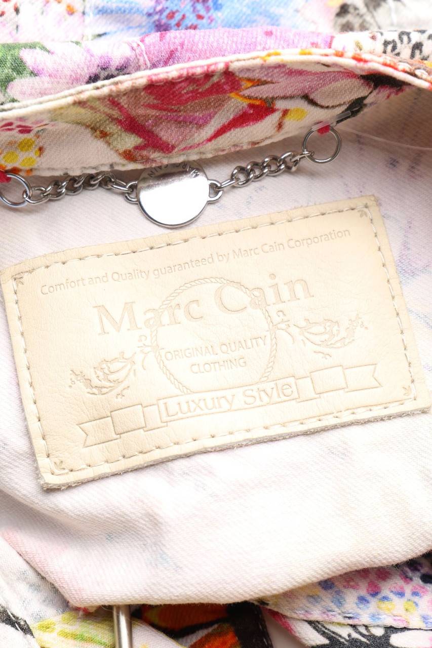 Carou MARC CAIN Cropped-Jeans-Jacke Mit Blumen-Print