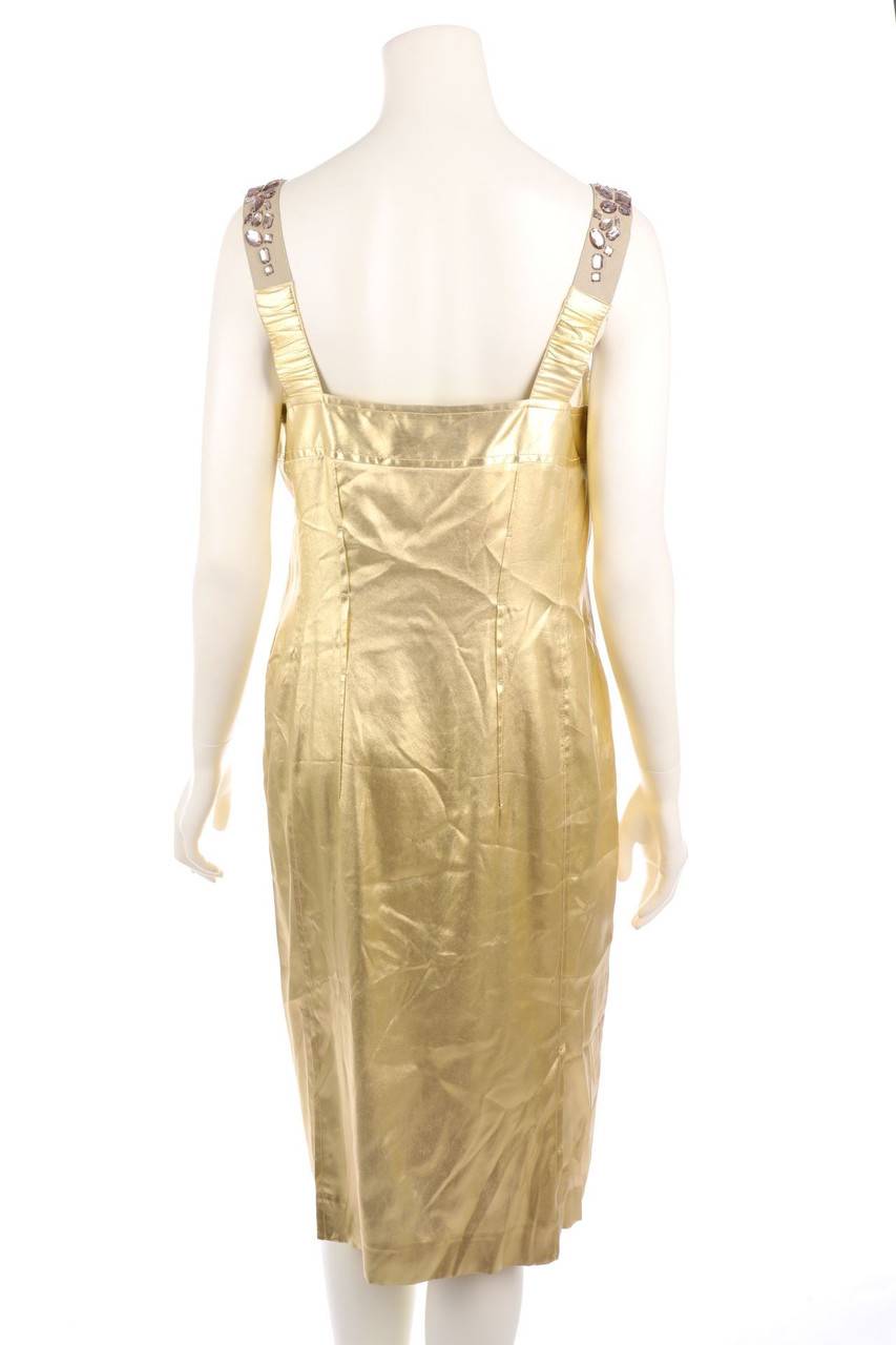 Carou MARC CAIN Metallic-Abendkleid Aus Seide Mit Schmuckstein-Applikation