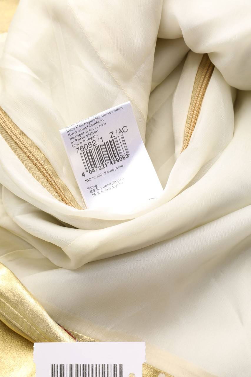 Carou MARC CAIN Metallic-Abendkleid Aus Seide Mit Schmuckstein-Applikation