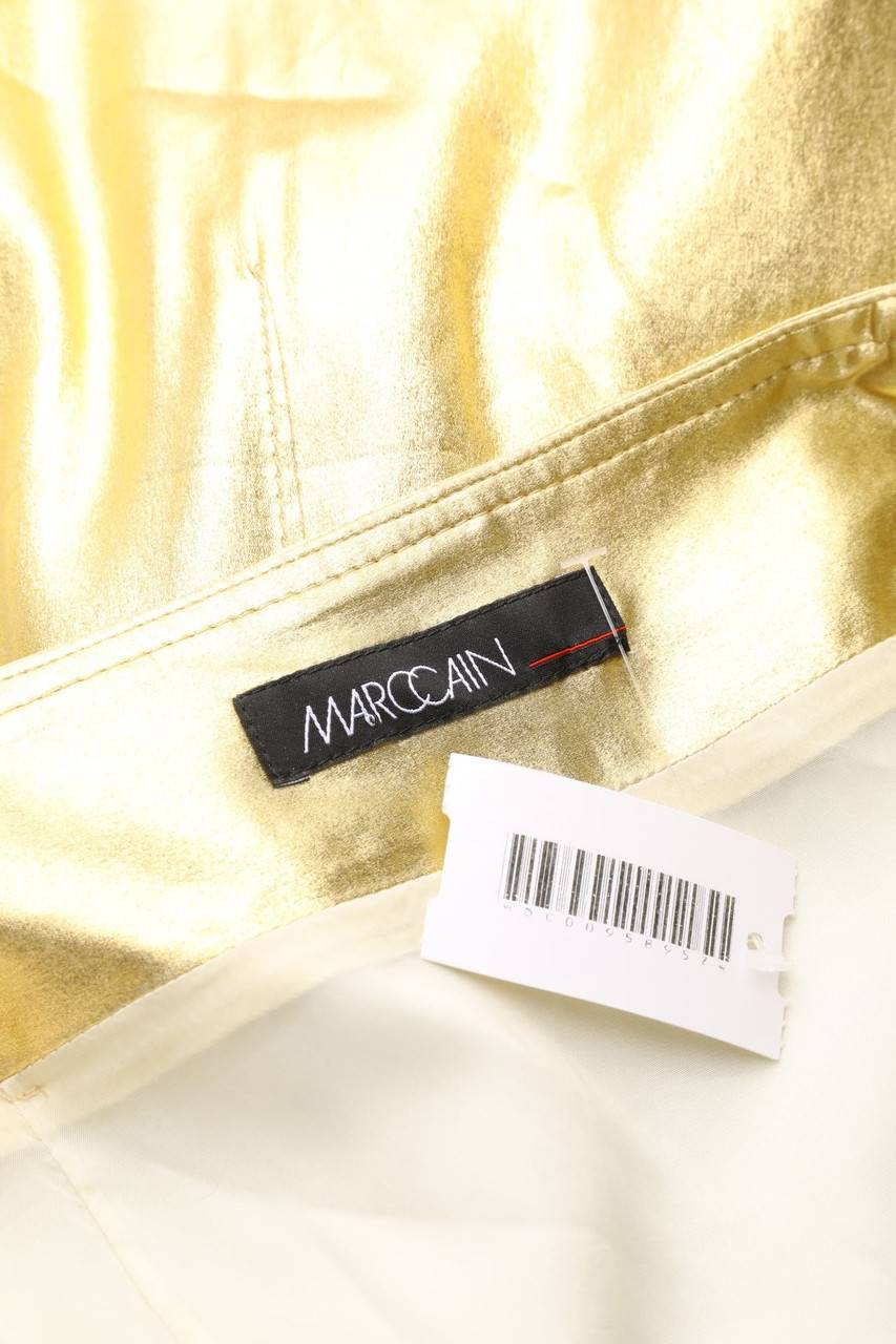 Carou MARC CAIN Metallic-Abendkleid Aus Seide Mit Schmuckstein-Applikation