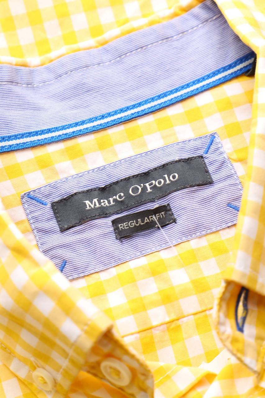 Carou Marc O´Polo Kurzarm-Hemd Mit Karo-Muster Aus Baumwolle Mit Logo-Stickerei