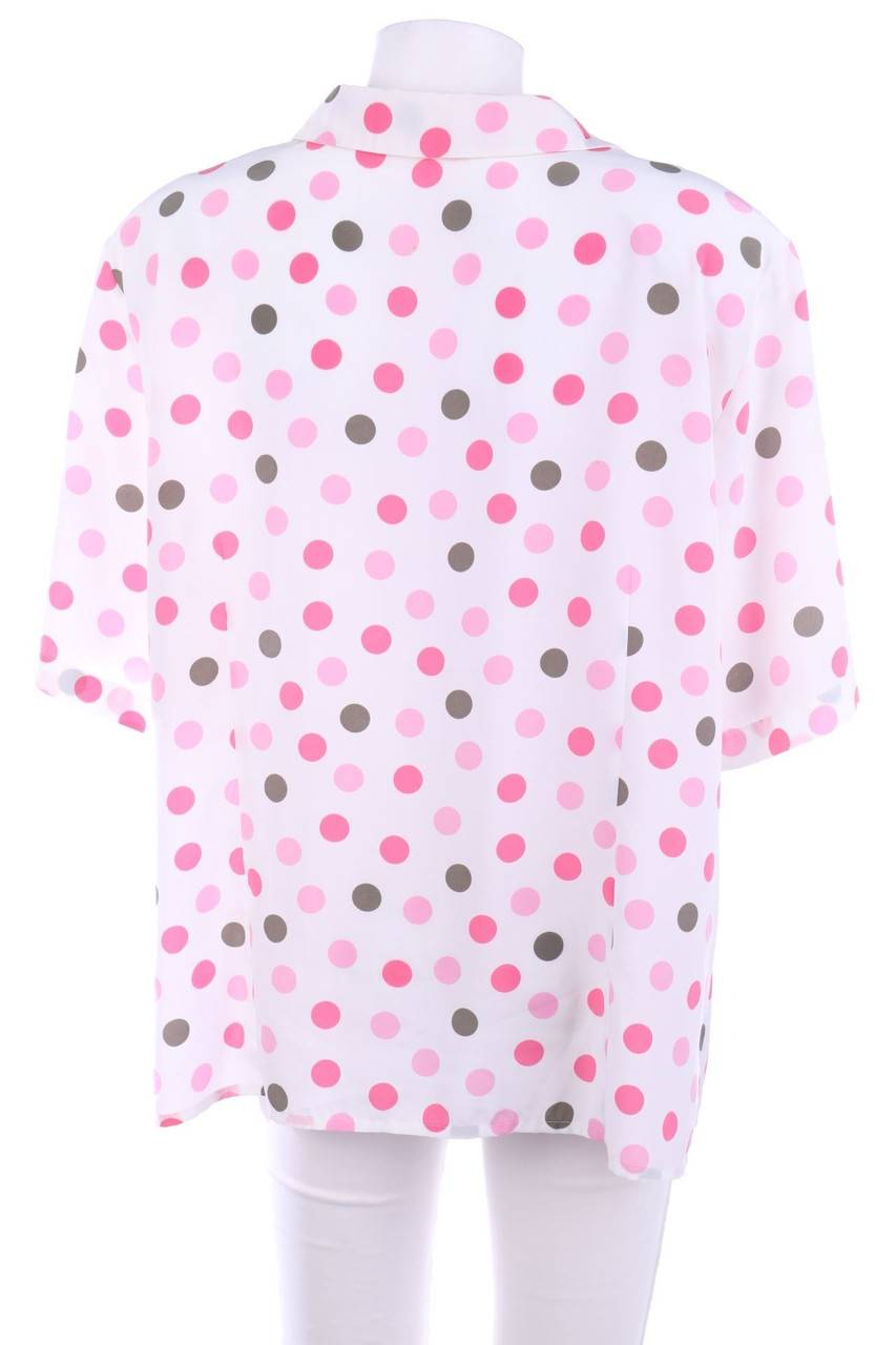 Carou MARCONA Vintage-Hemd-Bluse Mit Kurzem Ärmel Mit Punkten