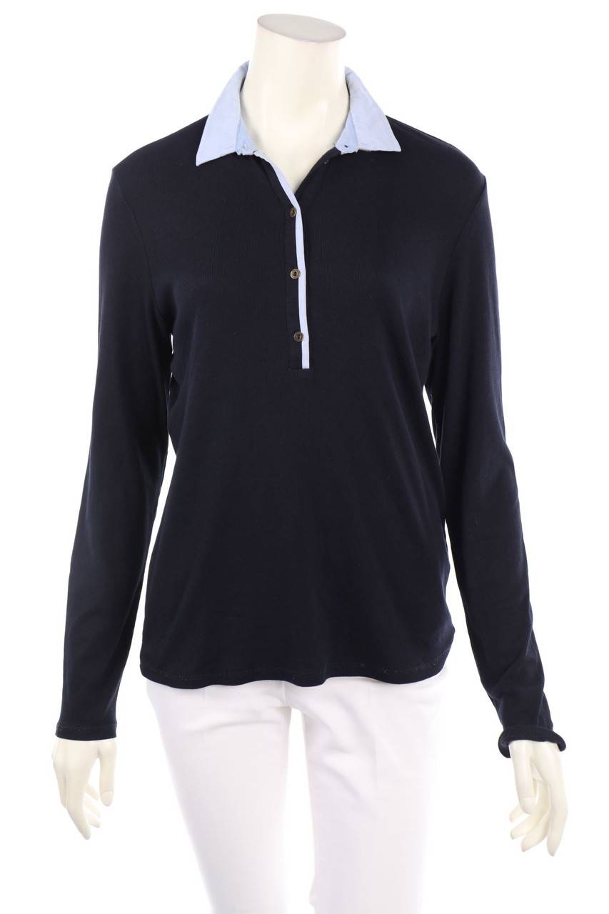 Carou MARGITTES Langarm-Polo-Shirt aus Baumwoll-Mix