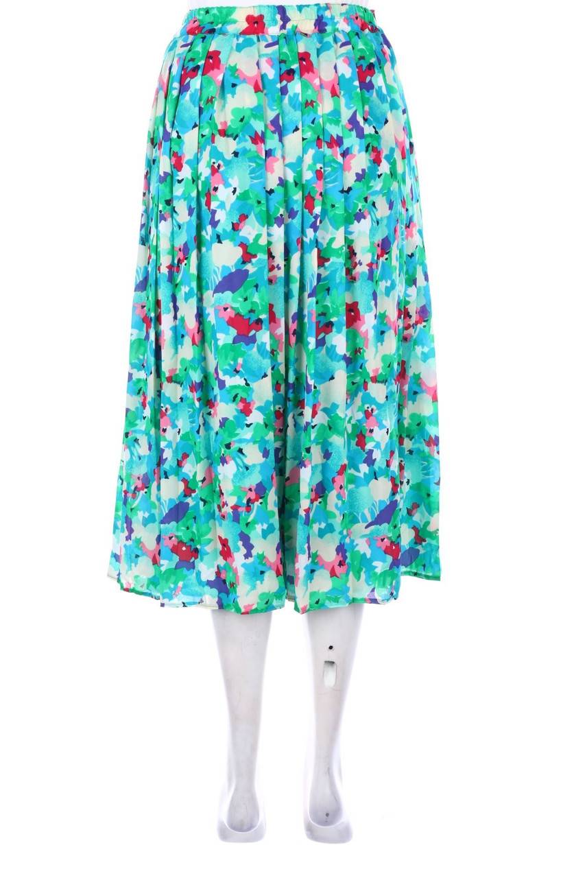 Carou MARKWALD Midi-Plissé-Rock Mit Floralem Muster