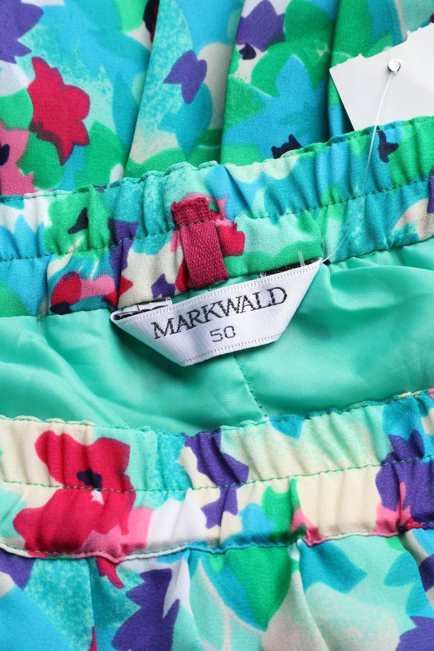 Carou MARKWALD Midi-Plissé-Rock Mit Floralem Muster