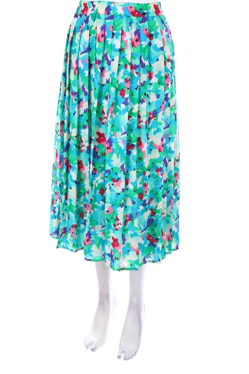 Carou MARKWALD Midi-Plissé-Rock mit floralem Muster