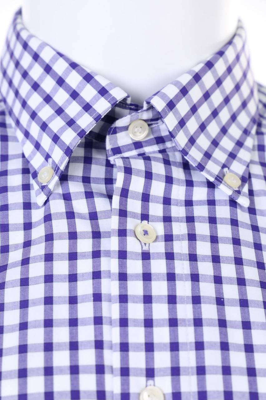 Carou MARVELIS Kariertes Button-down-Hemd Aus Baumwolle