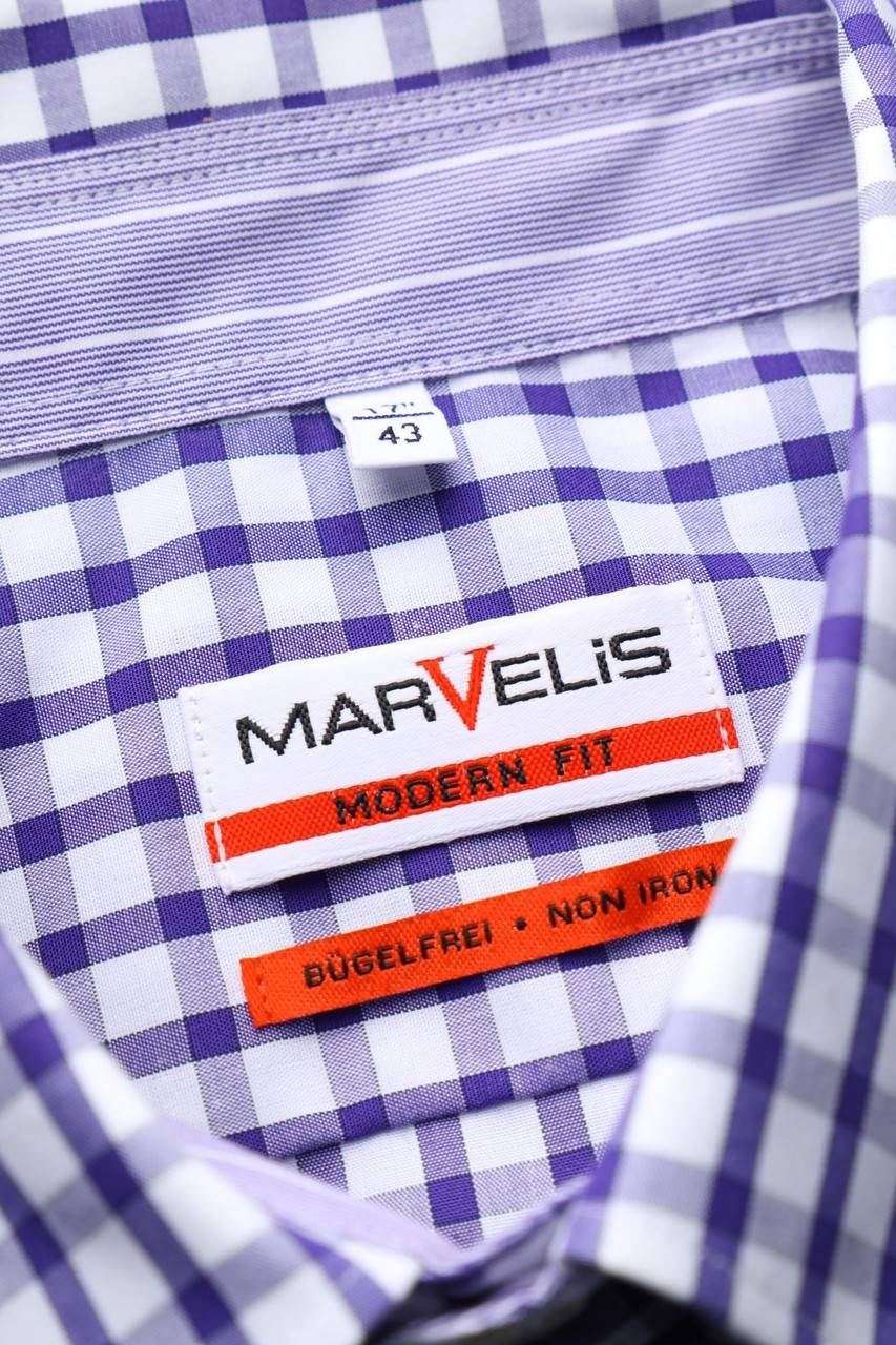 Carou MARVELIS Kariertes Button-down-Hemd Aus Baumwolle