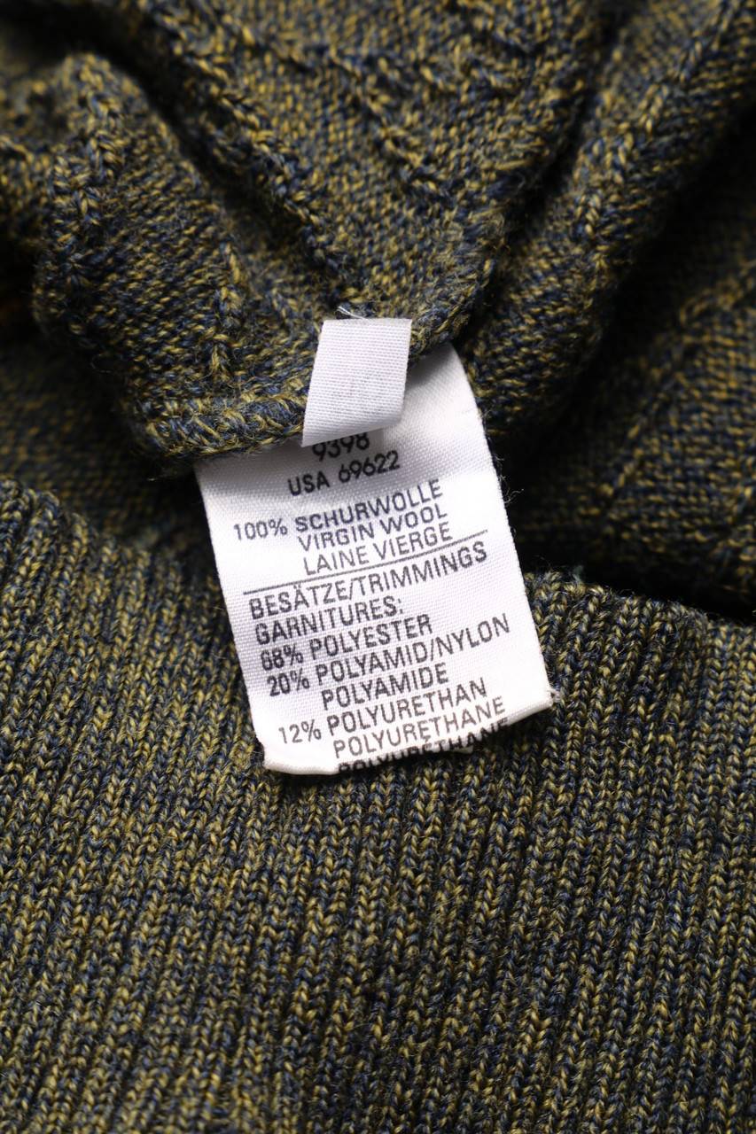 Carou MÄRZ Vintage-Schurwoll-Cardigan Mit Kunstleder-Details