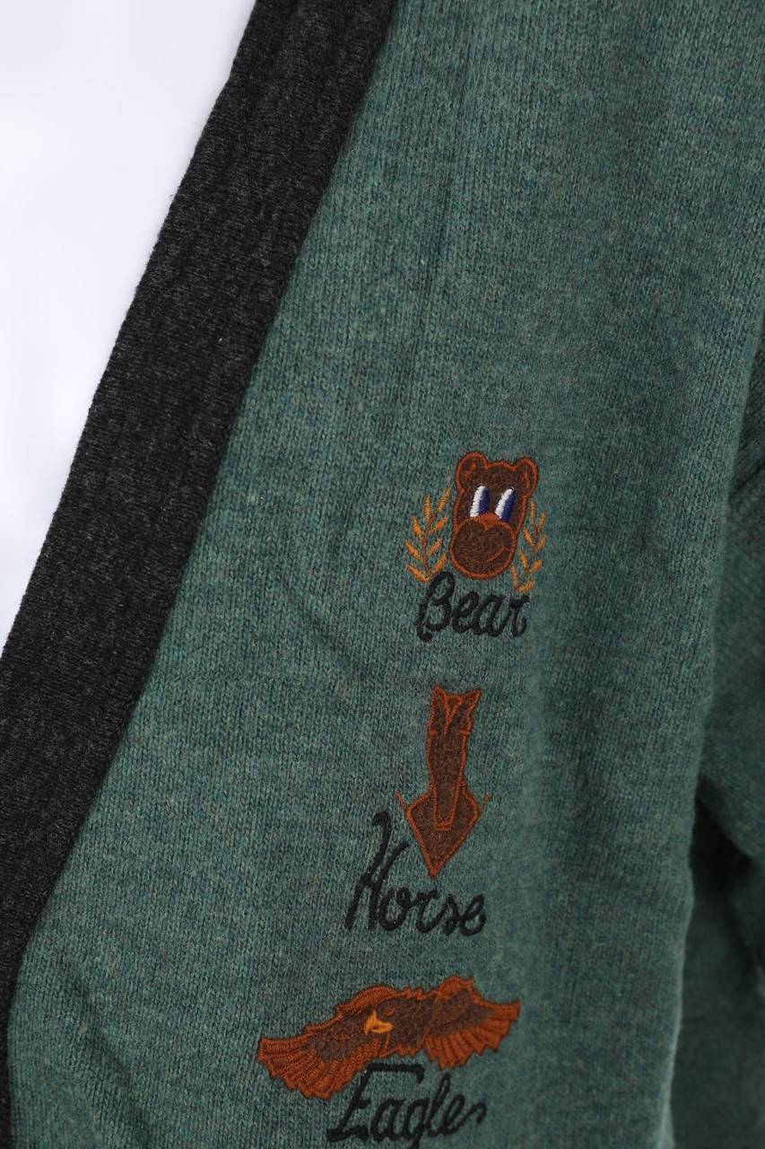 Carou Maselli Cardigan Aus Woll-Mix Mit Stickereien