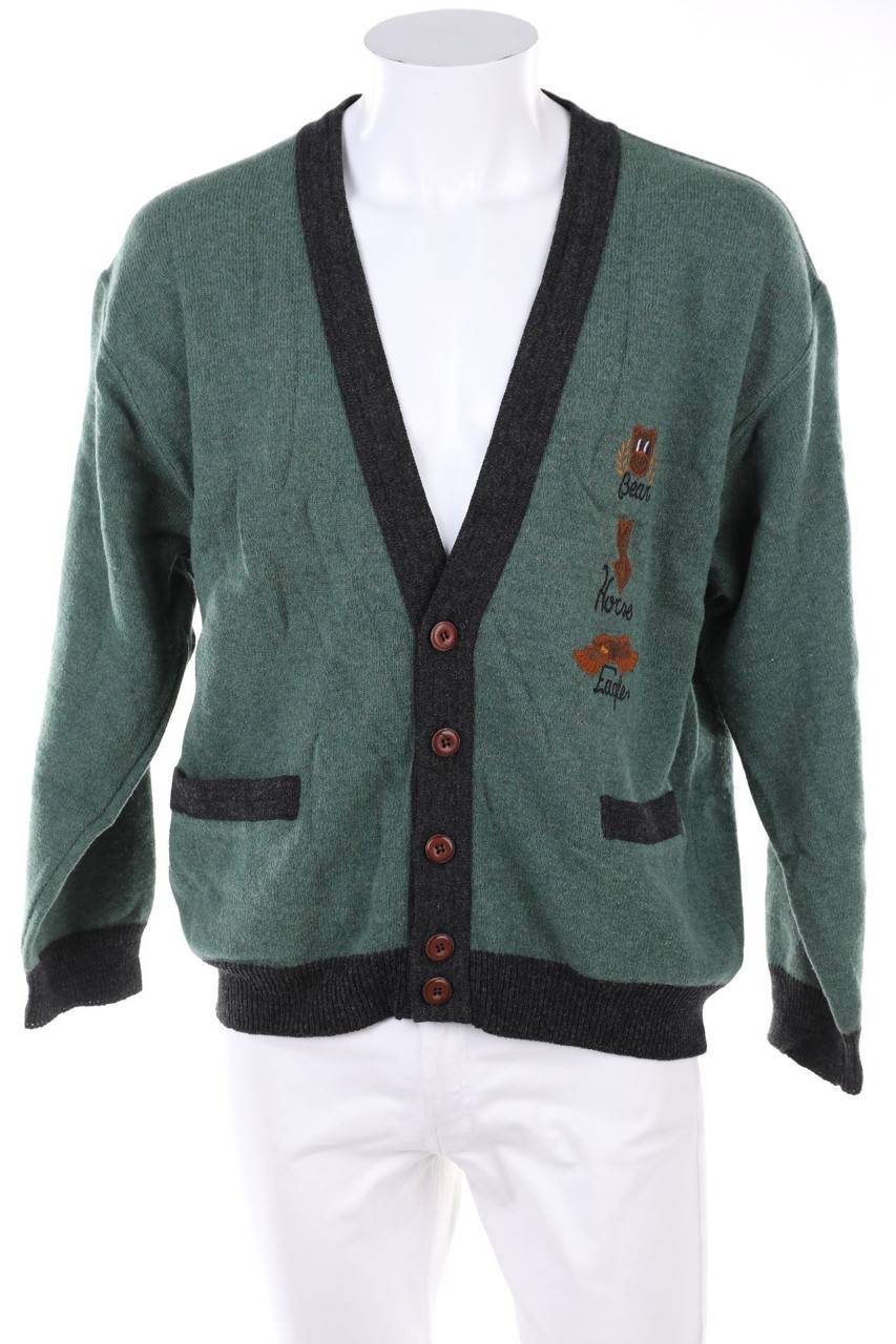 Carou maselli Cardigan aus Woll-Mix mit Stickereien