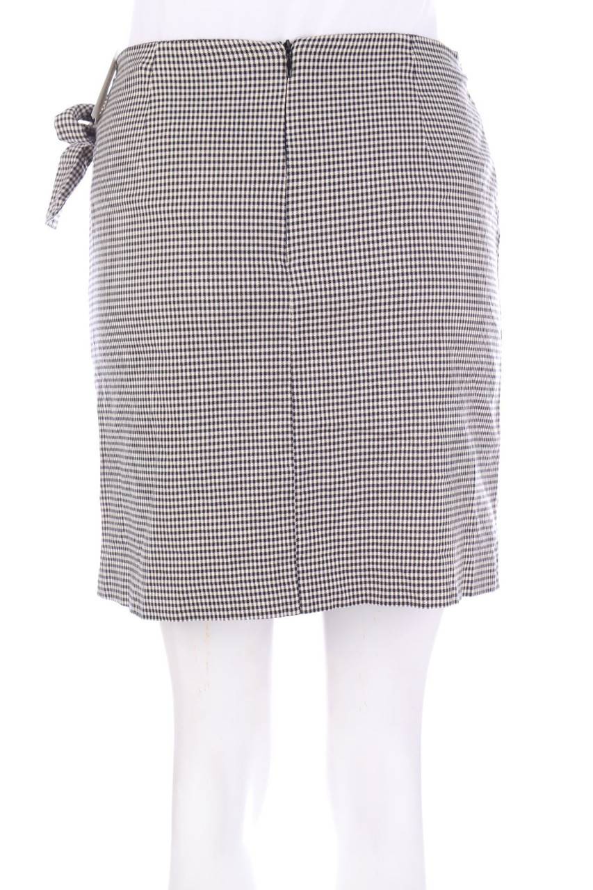 Carou Massimo Dutti Minirock In Wickel-Optik Mit Karo-Muster