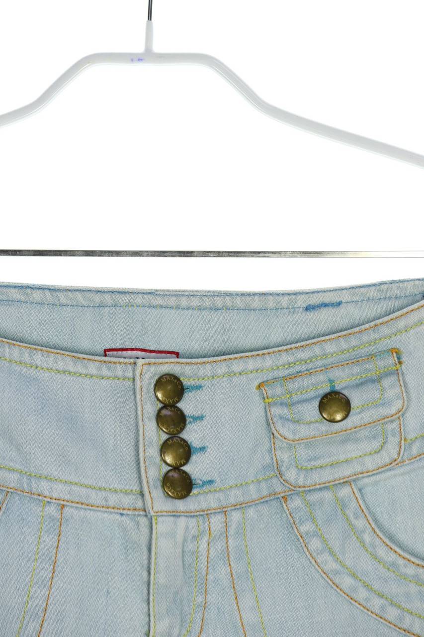 Carou MAX&Co. Y2K-Used Look Bootcut-Jeans Aus Baumwolle Mit Steppung