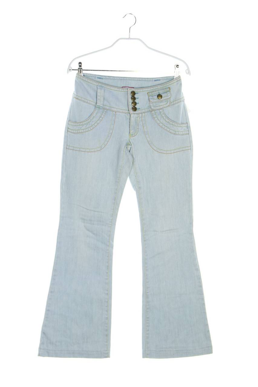 Carou MAX&Co. Y2K-Used Look Bootcut-Jeans aus Baumwolle mit Steppung