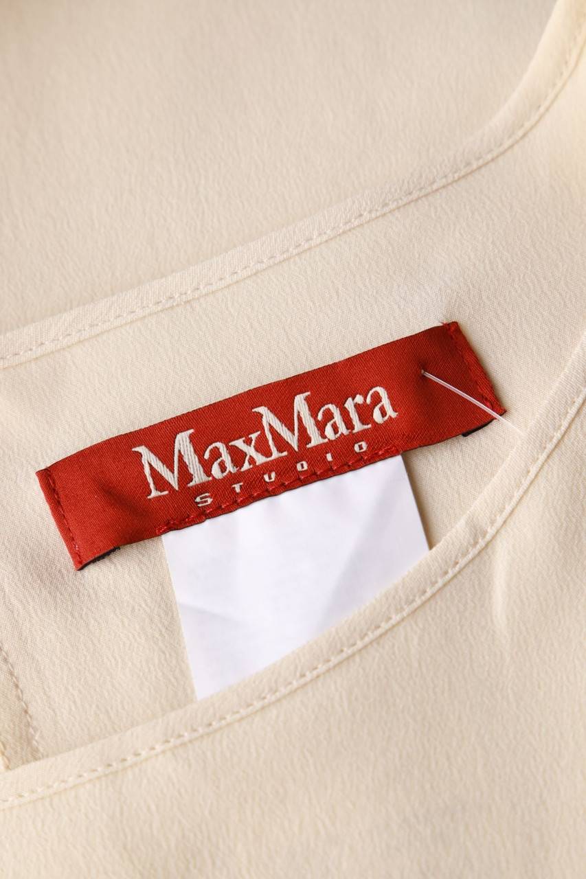 Carou Max Mara STUDIO Blusentop Aus Seide Im Layer Look