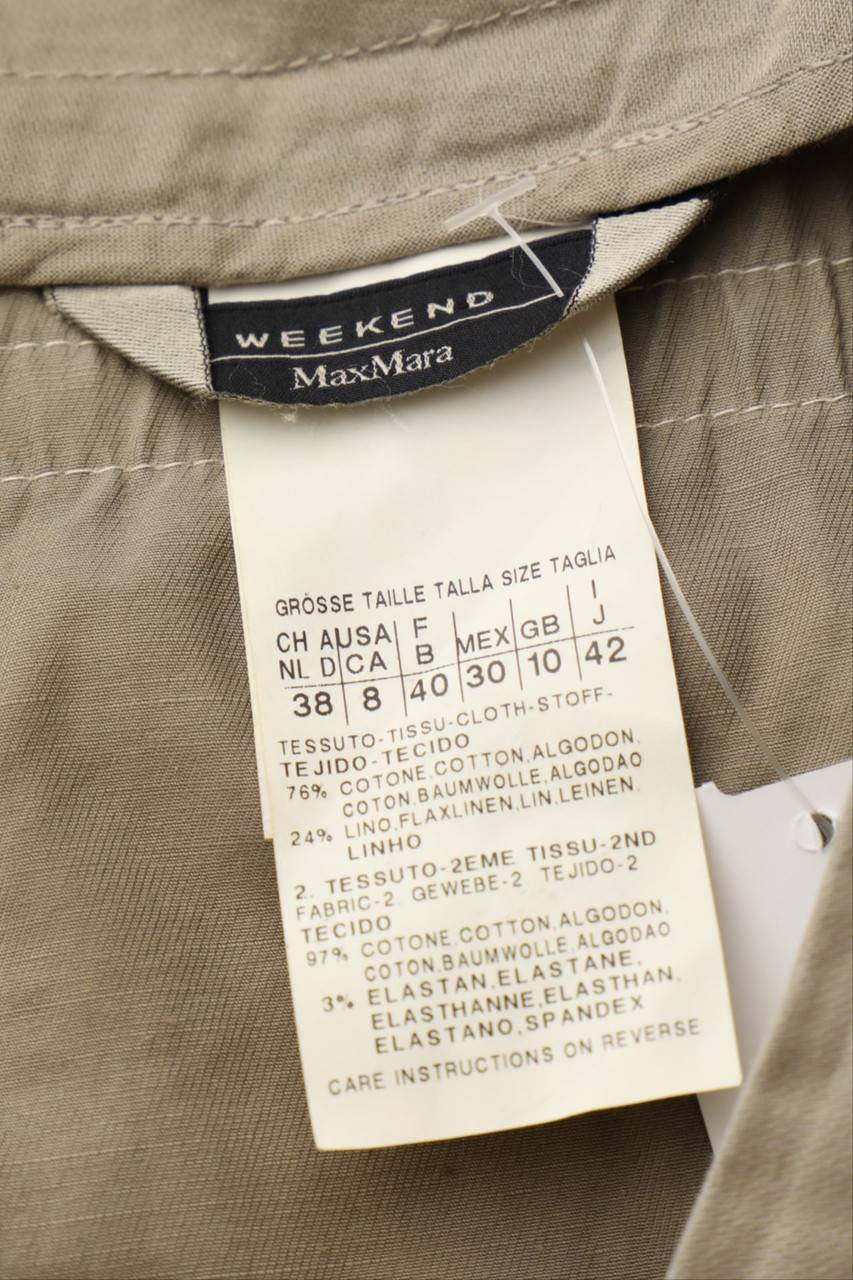 Carou Max Mara WEEKEND Rock Aus Baumwoll-Mix Mit Leinen