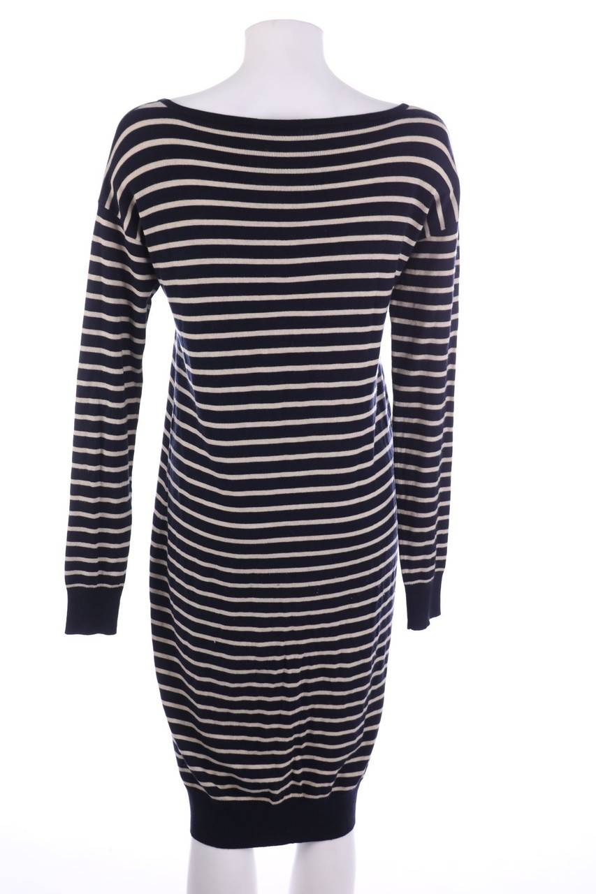 Carou Max Mara WEEKEND Streifen-Strick-Strickkleid Aus Woll-Mix Mit Seide