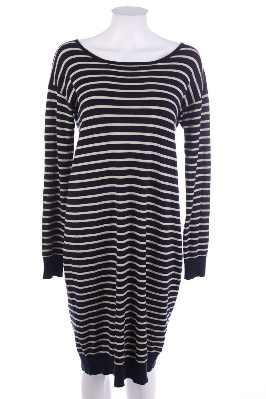 Carou Max Mara WEEKEND Streifen-Strick-Strickkleid aus Woll-Mix mit Seide