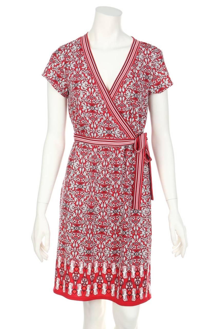 Carou MAX STUDIO Kleid aus Jersey in Wickel-Optik mit floralem Muster