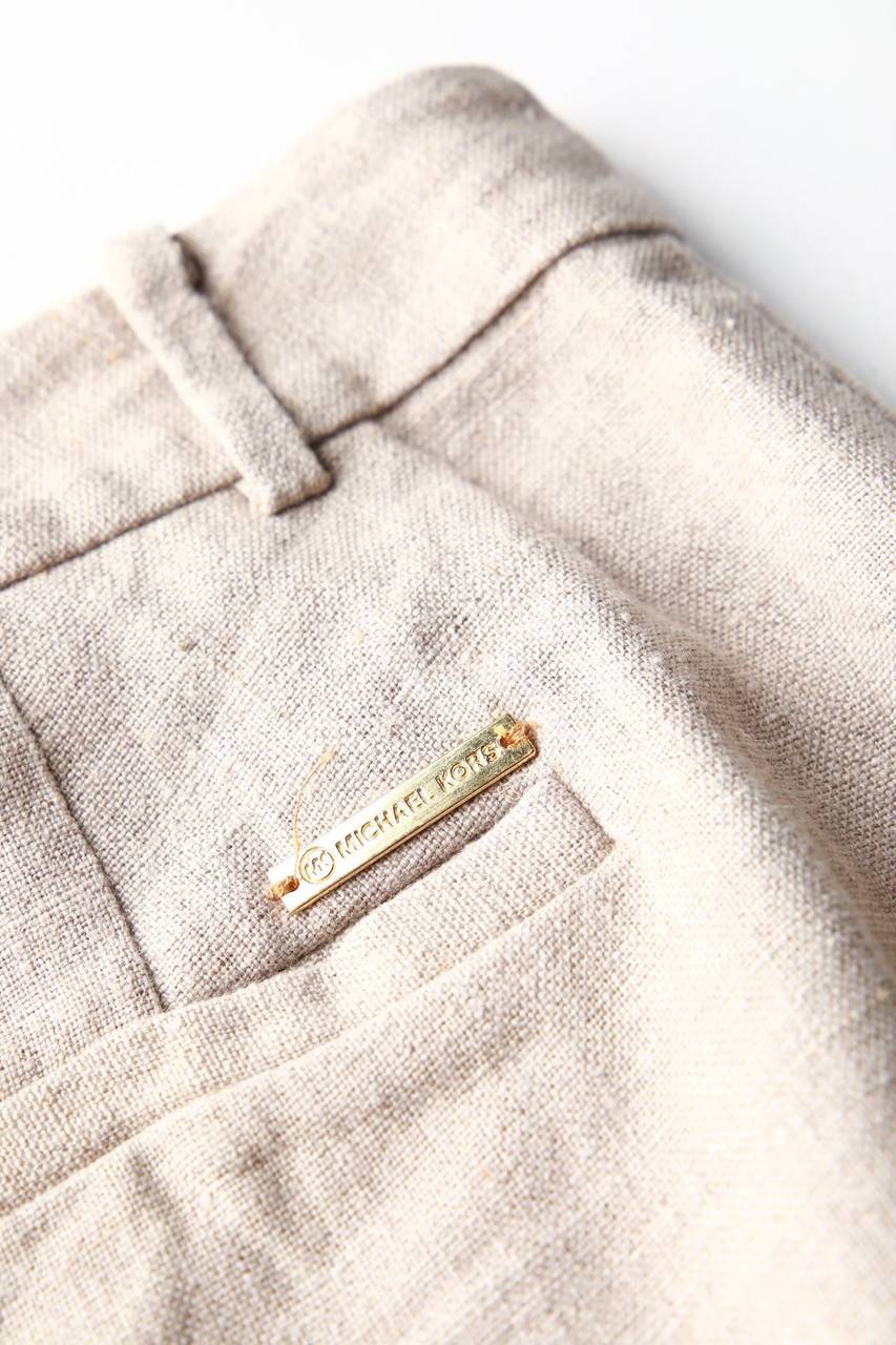 Carou MICHAEL MICHAEL KORS Leinenhose Aus Leinen Mit Logo-Plakette