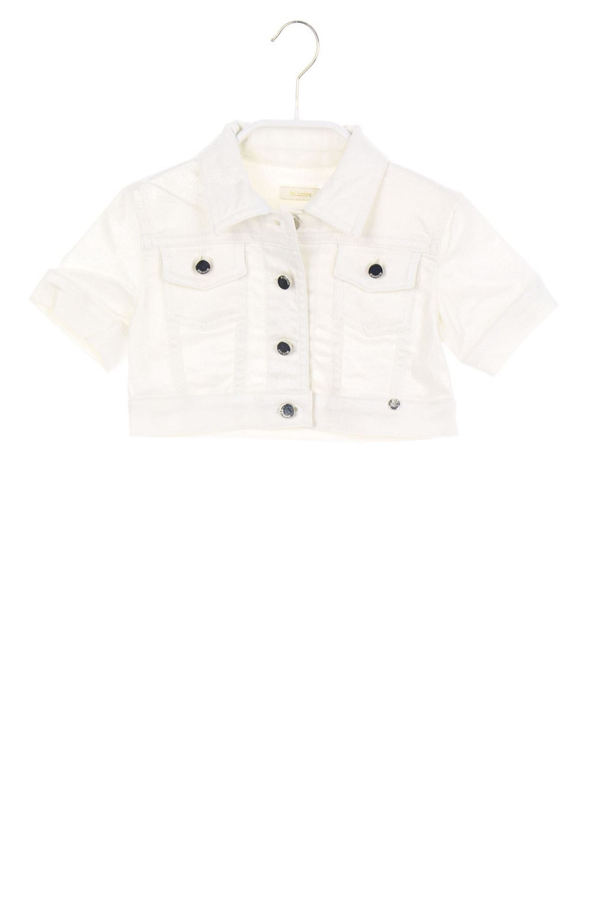 Carou MICROBE BY MISS GRANT Denim-Jacke mit Glitzer