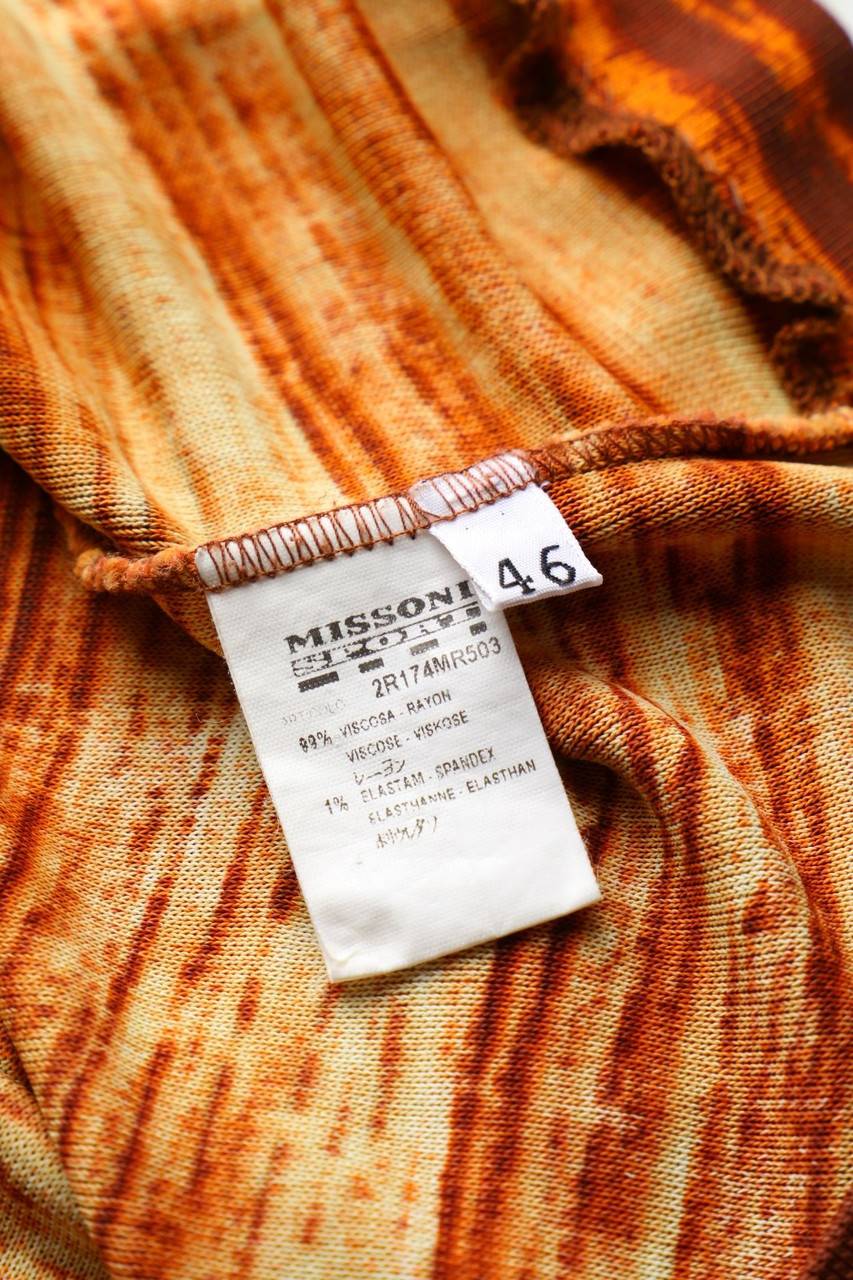 Carou MISSONI SPORT Vintage-Kurzarm-Shirt Aus Viskose-Mix