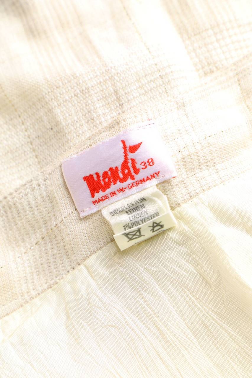 Carou Mondi Vintage-Rock Aus Leinen-Mix Mit Karo-Muster
