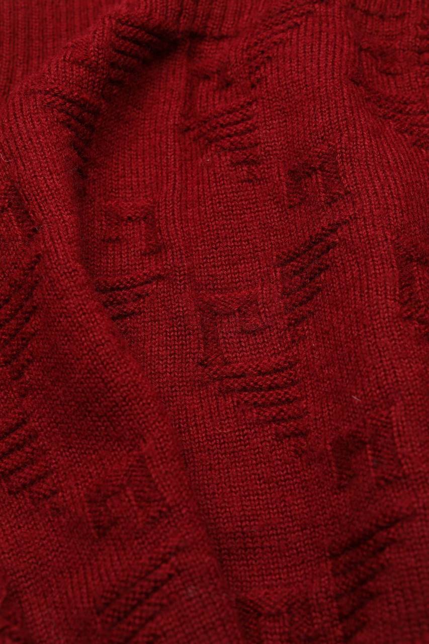 Carou MONTE CARLO V-Neck-Pullover Mit Muster Aus Woll-Mix