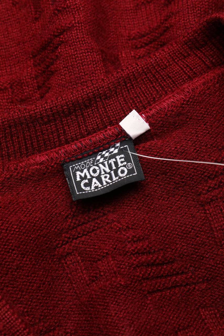 Carou MONTE CARLO V-Neck-Pullover Mit Muster Aus Woll-Mix