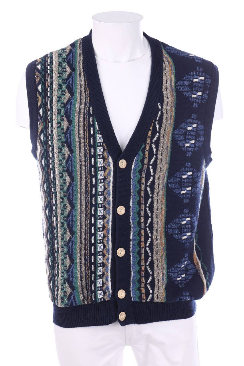 Carou MONTE CARLO Vintage-Muster-Weste aus Baumwoll-Mix