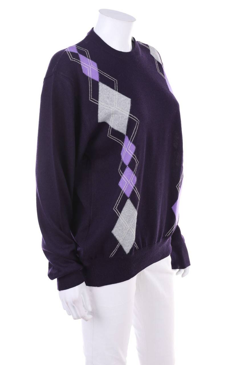 Carou MV La Maglieria Italiana Strick-Pullover Aus Woll-Mix Mit Argyle-Muster