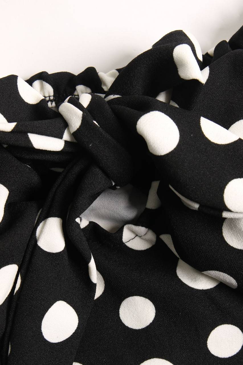 Carou NEW COLLECTION Cropped-Carmen-Bluse Mit Punkten