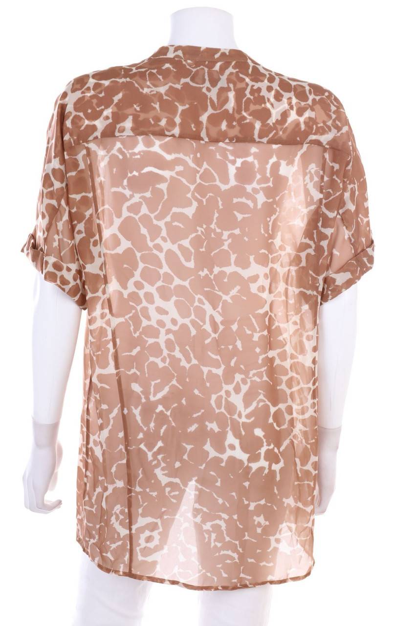 Carou NEW YORK INDUSTRIE Kurzarm-Bluse Mit Animal-Print