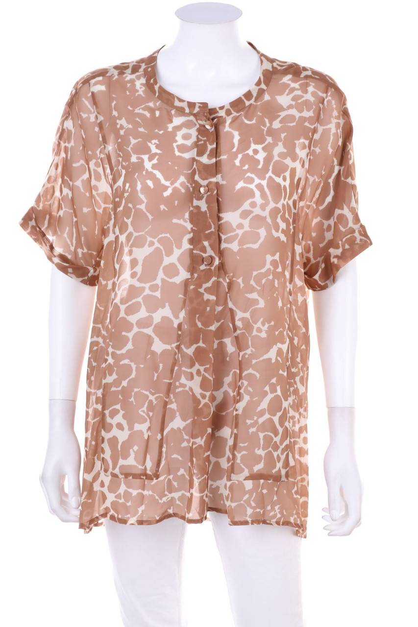 Carou NEW YORK INDUSTRIE Kurzarm-Bluse mit Animal-Print