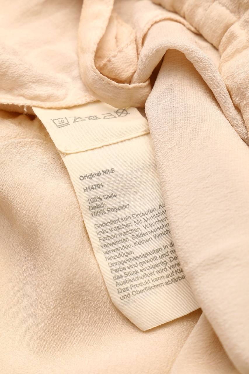 Carou NILE Garment Dyed-Bluse Aus Seide Mit Mesh-Einsatz