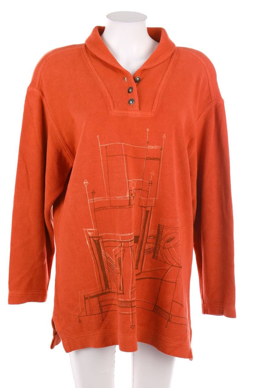 Carou NILE Sportswear Vintage-Strick-Pullover mit Print