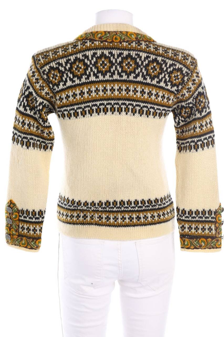 Carou Nordstrikk Norweger-Cardigan Aus Schurwolle Mit Print