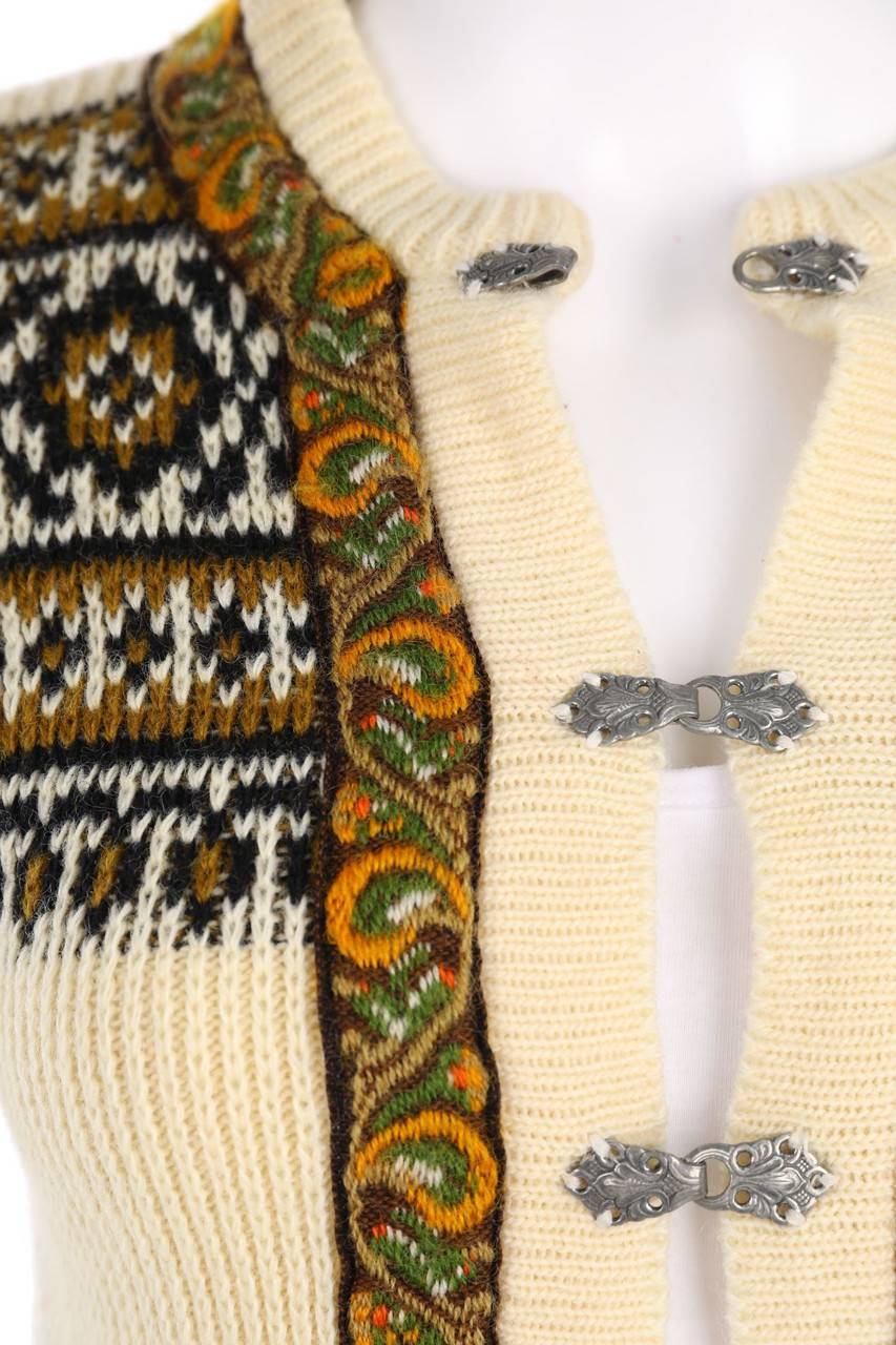 Carou Nordstrikk Norweger-Cardigan Aus Schurwolle Mit Print
