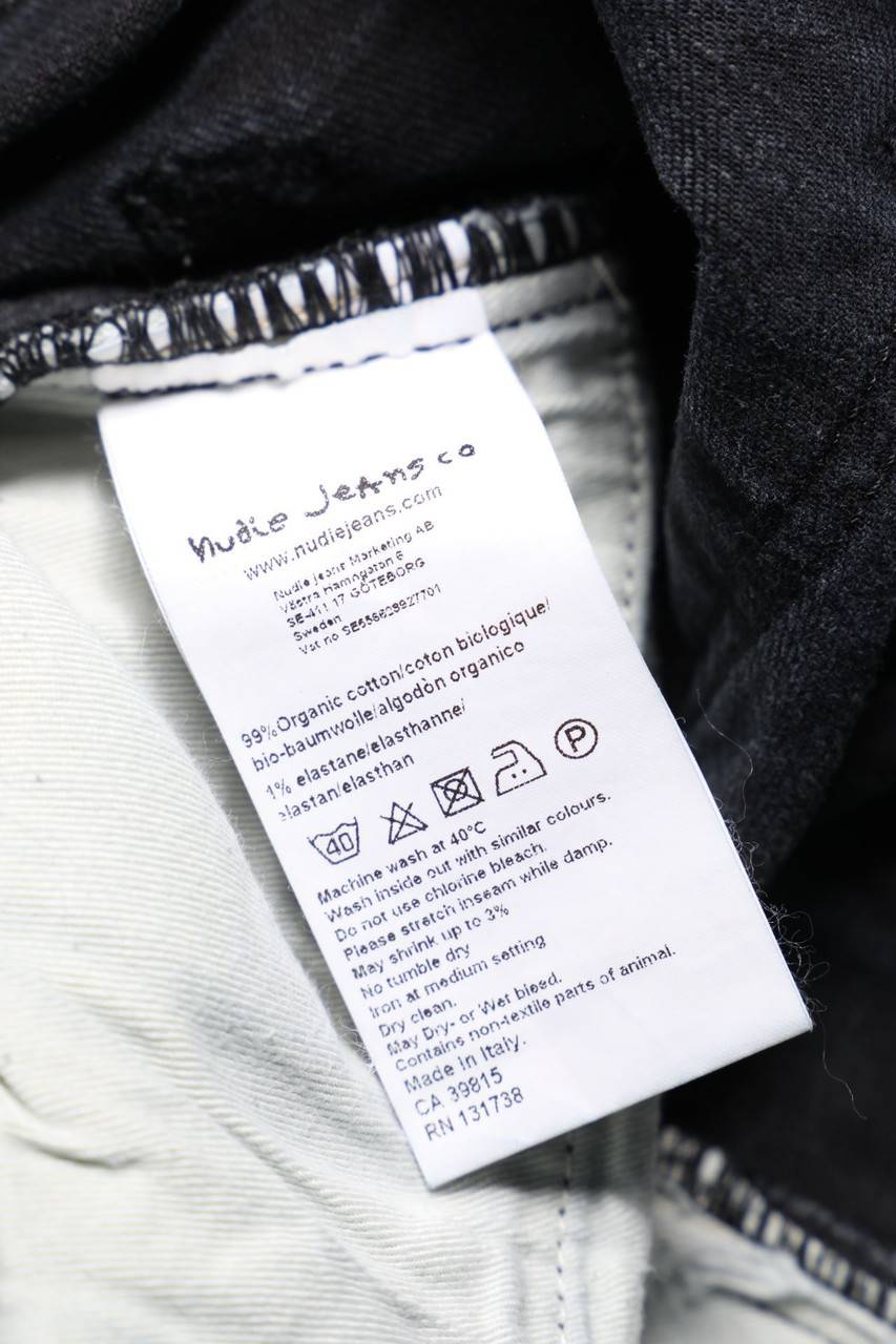 Carou Nudie Jeans Used Look Skinny-Jeans Mit Logo-Applikation