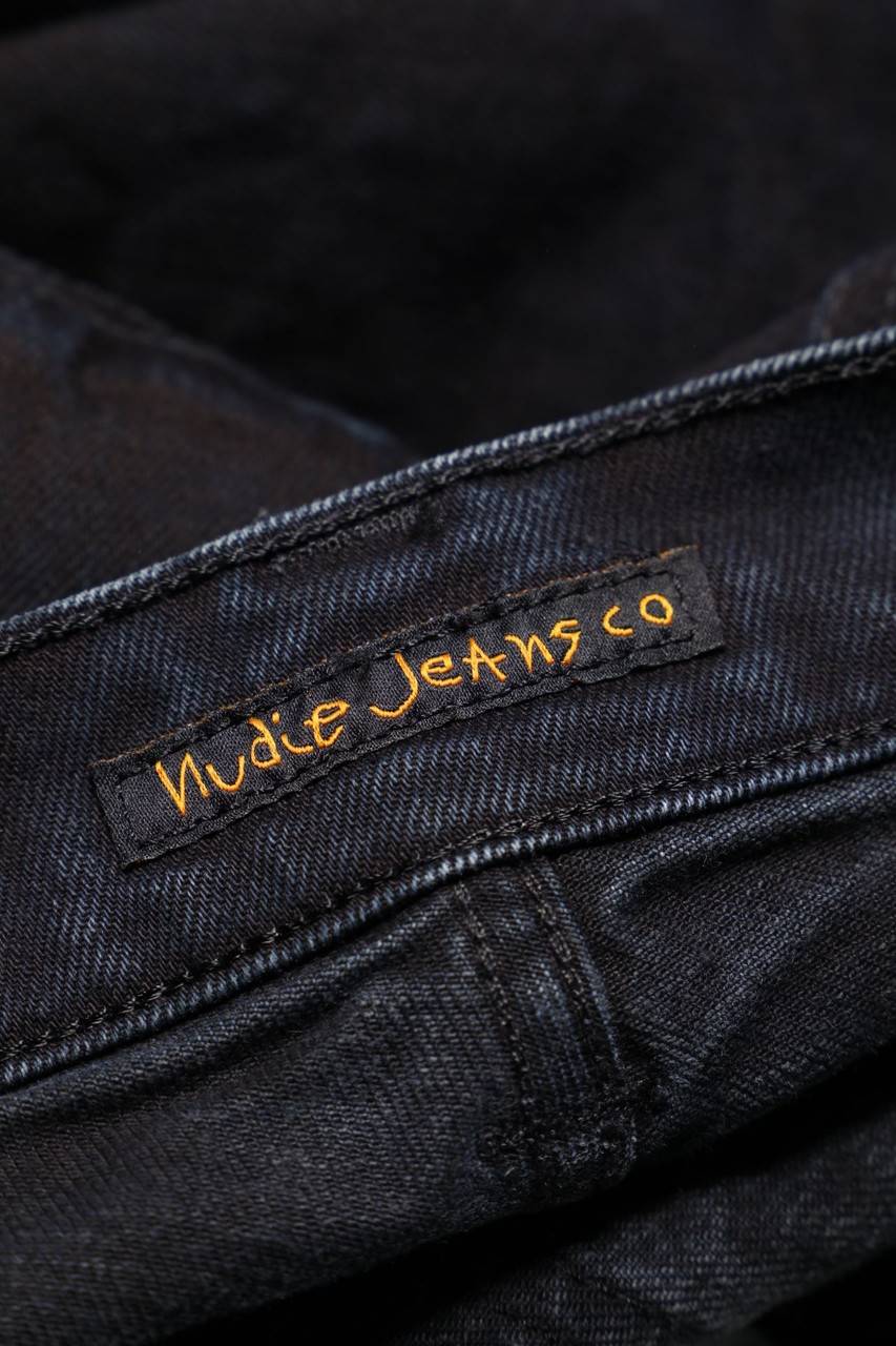 Carou Nudie Jeans Used Look Skinny-Jeans Mit Logo-Applikation