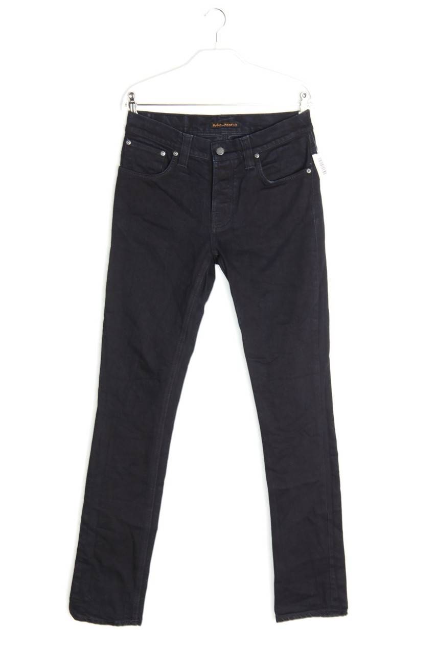 Carou Nudie Jeans Used Look Skinny-Jeans mit Logo-Applikation