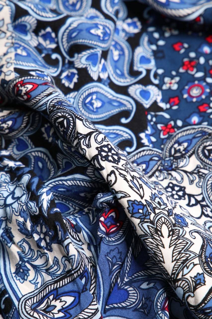 Carou Ohne Label Bluse Mit Paisley-Print Aus Viskose