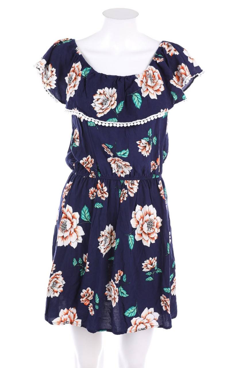 Carou Ohne Label Carmen-Minikleid mit floralem Muster