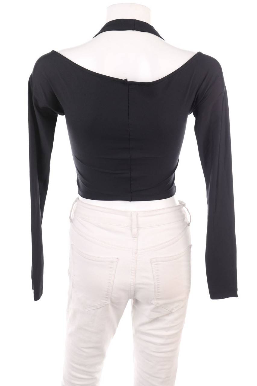 Carou Ohne Label Cropped-Longsleeve-Shirt Mit Cut-outs