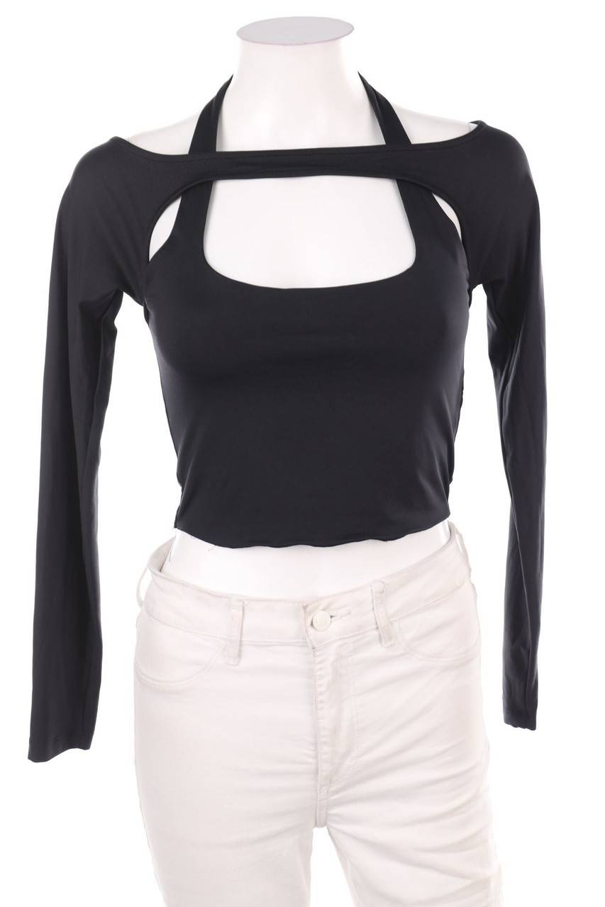 Carou Ohne Label Cropped-Longsleeve-Shirt mit Cut-outs
