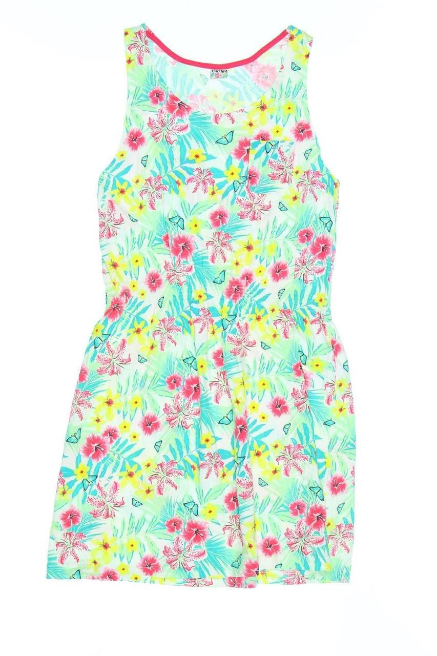 Carou Ohne Label Kleid aus Jersey mit Tropical Print