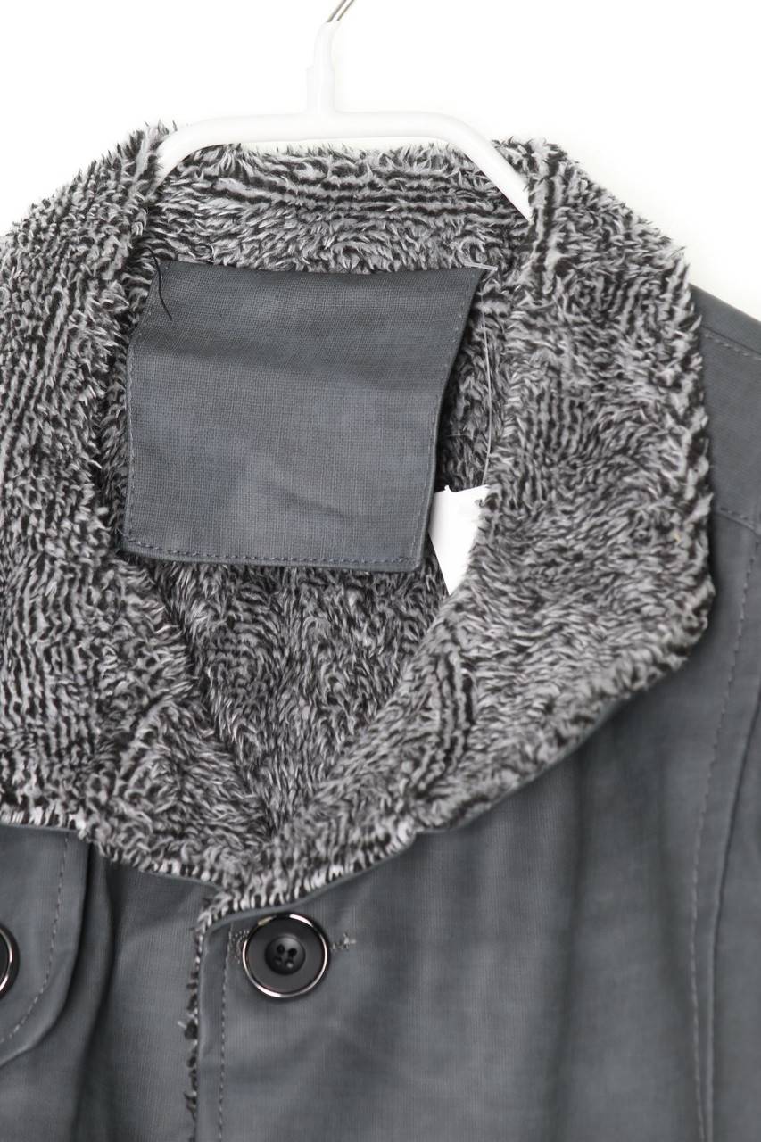 Carou Ohne Label Kunstleder-Jacke Mit Fake Fur-Besatz